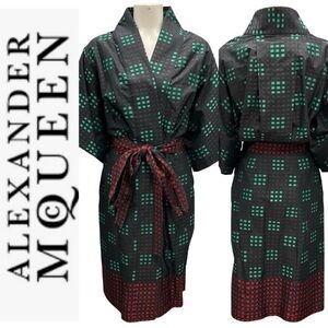 NWT Alexander McQueen Belted Kimono Style Dress IT 42 US 6